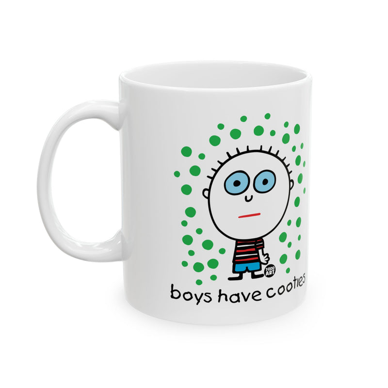 Load image into Gallery viewer, Boys Have Cooties Coffee Mug, Funny Boys Are Stupid Mug
