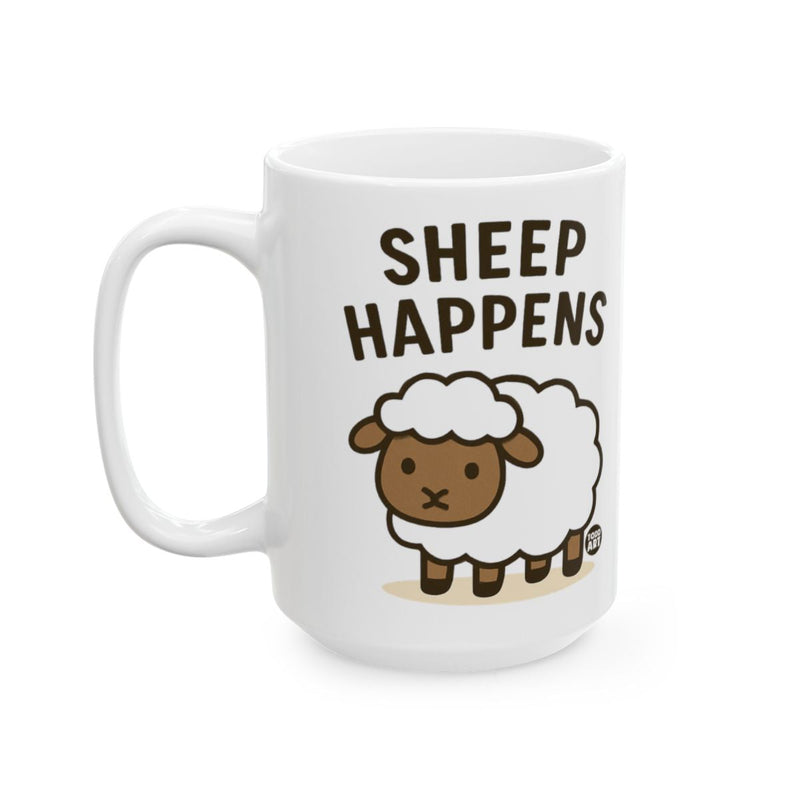Load image into Gallery viewer, Funny Sheep Happens Mug for Animal Lovers
