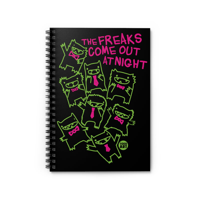 Load image into Gallery viewer, Freaks Come Out at Night Notebook Spiral Notebook - Ruled Line
