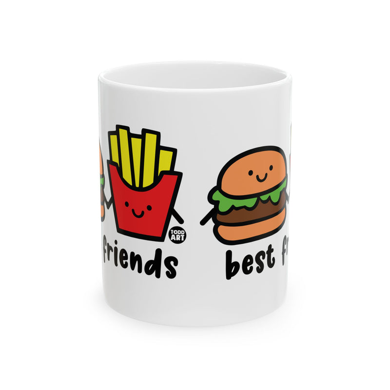 Load image into Gallery viewer, Best Friends Burger and Fries Mug, Funny Burger and Fries Coffee Mug, Burger Lover Mug
