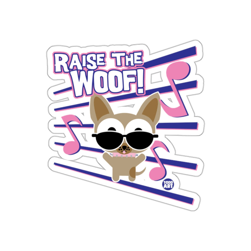 Load image into Gallery viewer, Raise The Woof Musical Dog Sticker Design
