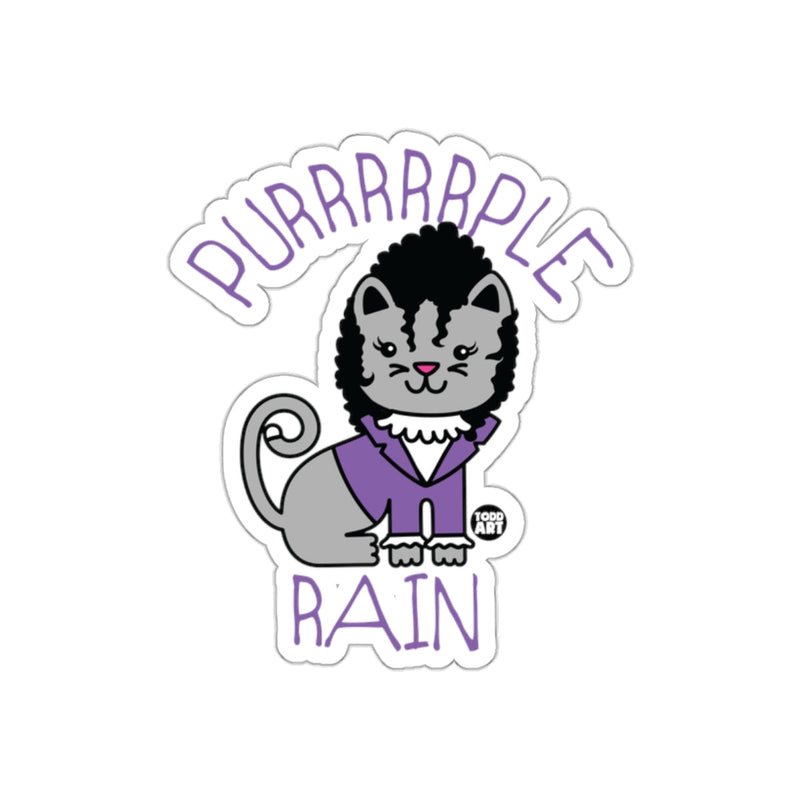 Load image into Gallery viewer, Purrple Rain Themed Cat Sticker Fun and Quirky Design
