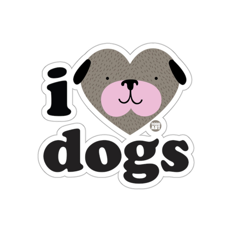 Load image into Gallery viewer, I Love Dogs Cute Heart Face Sticker
