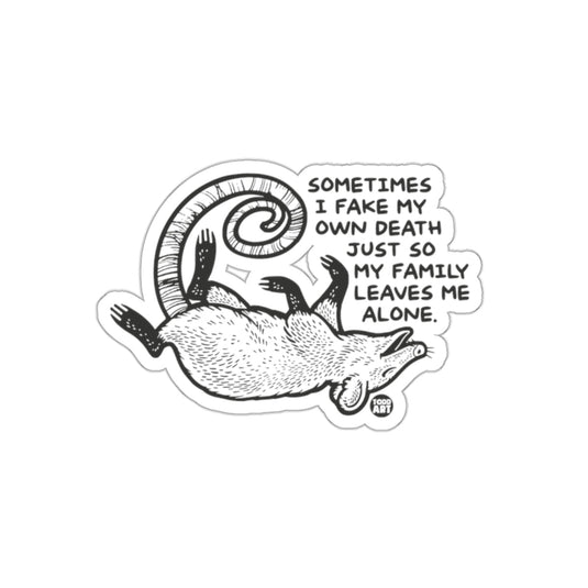 Possum Faking Death Funny Humor Drawing Todd Art sticker