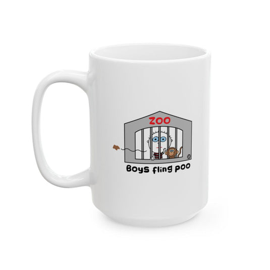 Boys Fling Poo Zoo Illustrated Mug Product