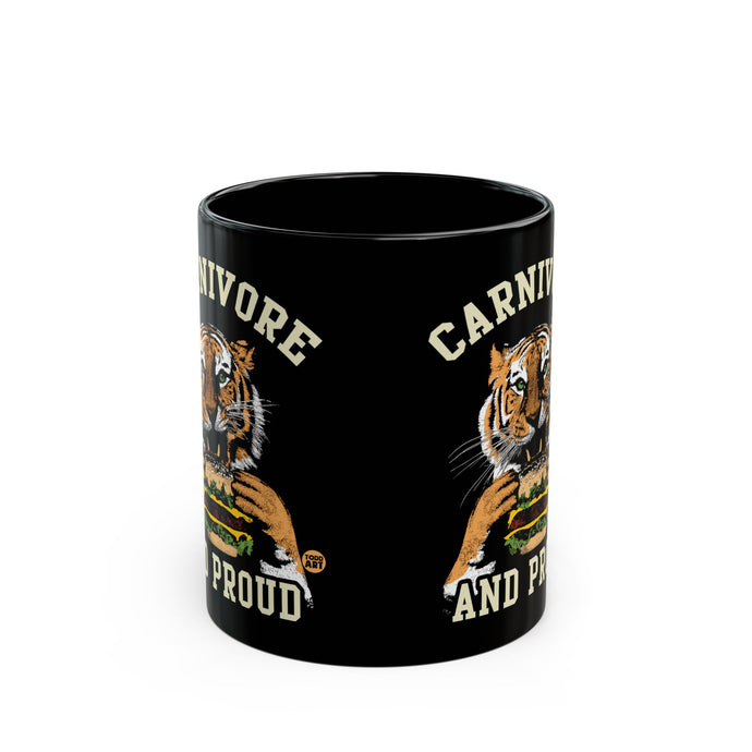 Carnivore and Proud Tiger Coffee Mug, Funny Tiger Mug, Funny Carnivore Diet Coffee Mug