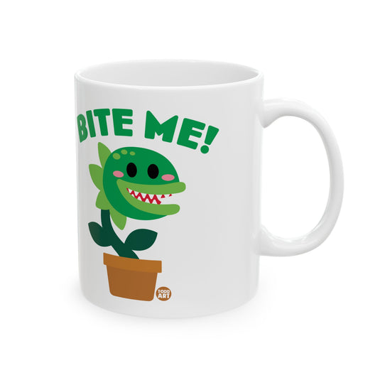 Bite ME Venus Fly Trap Coffee Mug, Funny Venus Fly Trap Mug