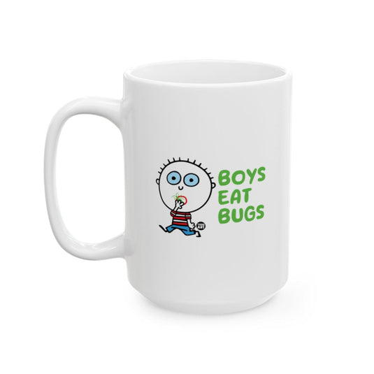 Boys Eat Bugs Fun Coffee Mug for Kids and Adults