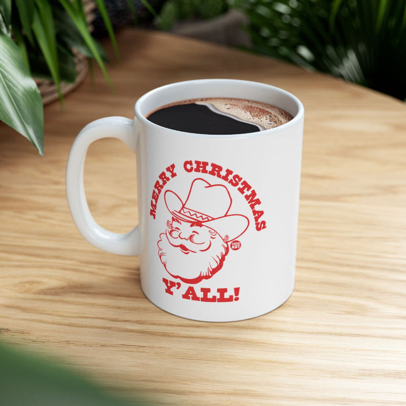 Load image into Gallery viewer, Merry Christmas Y'All Santa Coffee Mug
