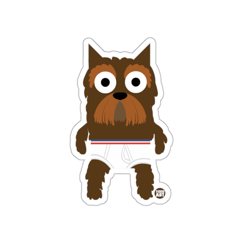Load image into Gallery viewer, Cartoon Brown Dog in White Outfit Sticker

