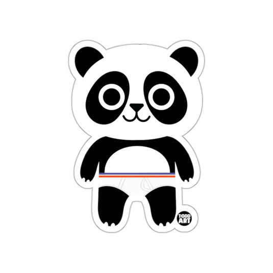 Adorable Todd Art Panda with Belt Sticker
