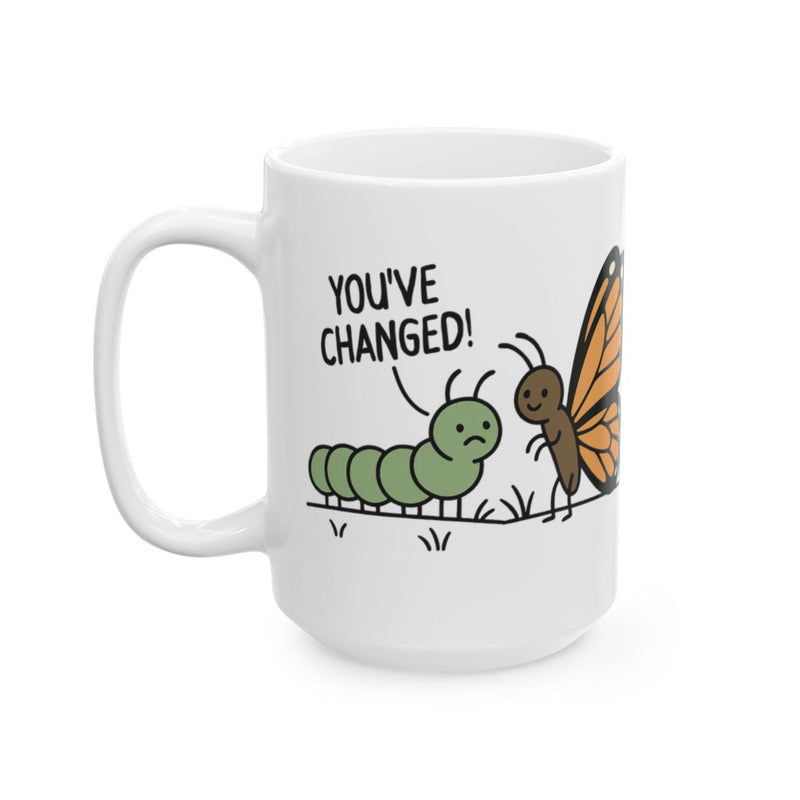 Load image into Gallery viewer, You've Changed Butterfly and Caterpillar Mug

