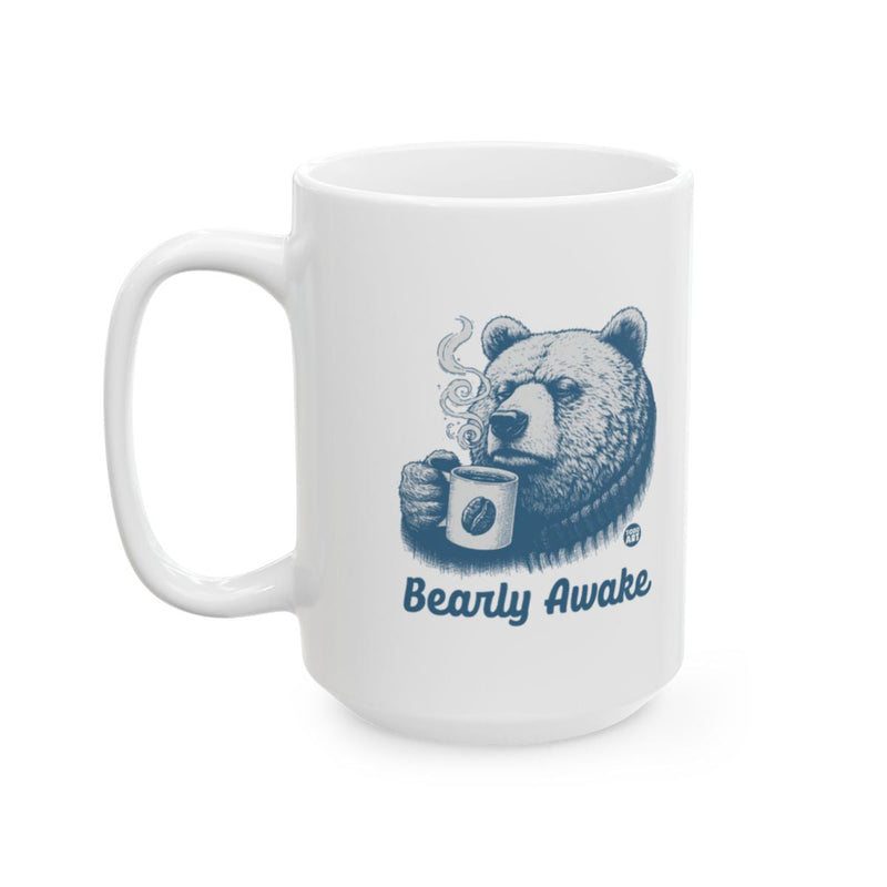 Load image into Gallery viewer, Bearly Awake Coffee Mug with Sleeping Bear Design
