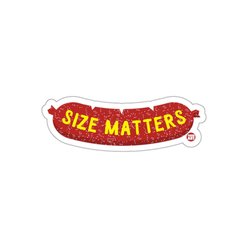 Load image into Gallery viewer, Size Matters Sausage Sticker Funny Decal for Laptops
