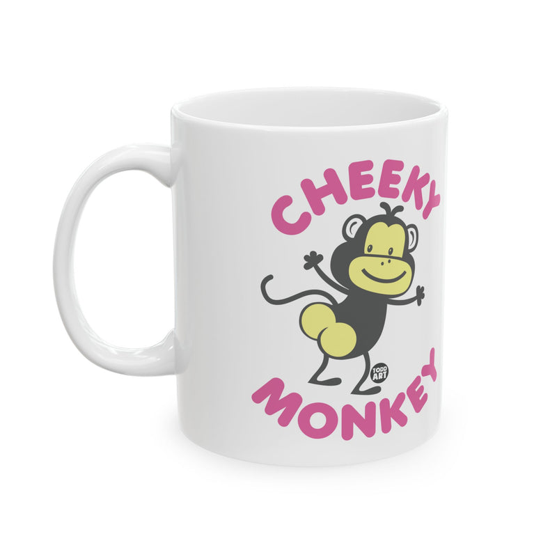 Load image into Gallery viewer, Cheeky Monkey Butt Cheeks Coffee Mug, Funny Monkey Coffee Mug
