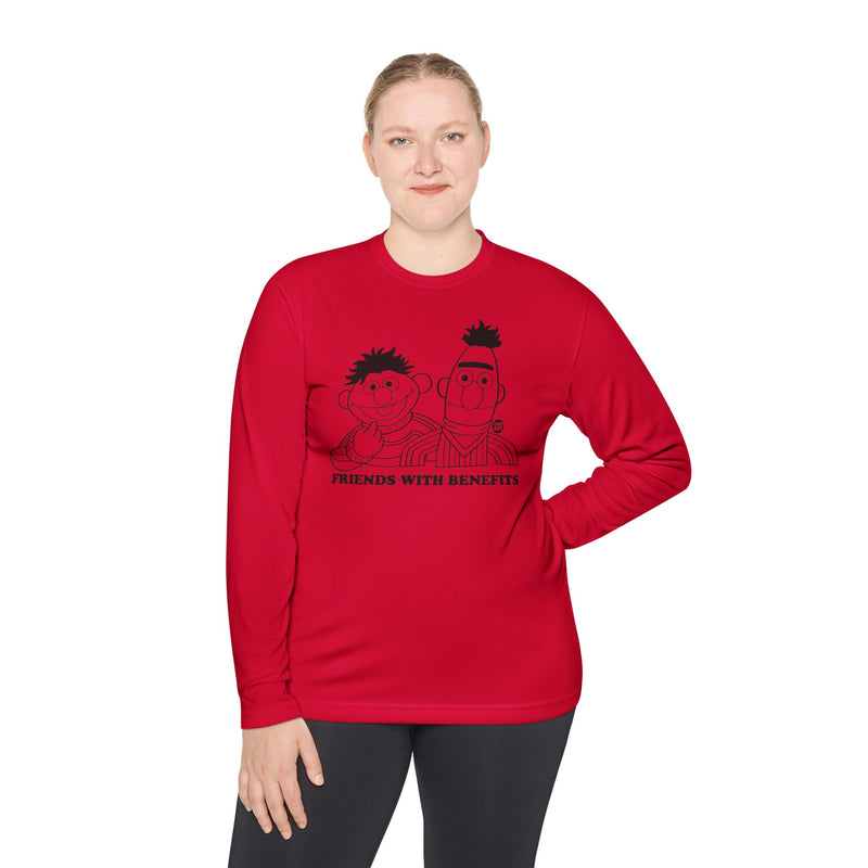 Load image into Gallery viewer, Friends with Benefits Long Sleeve Tee, Funny Friends Lightweight Long Sleeve Tee
