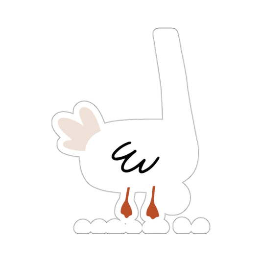 Cute Chicken Butt Illustration Sticker Product