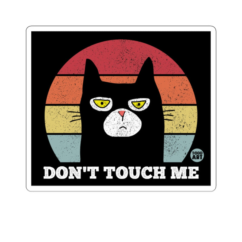 Load image into Gallery viewer, Don't Touch Me Cat Retro Style Cat Lover Sticker
