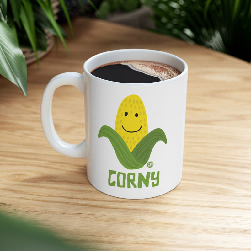 Load image into Gallery viewer, Corny Smiling Corn on the Cob Coffee Mug Product

