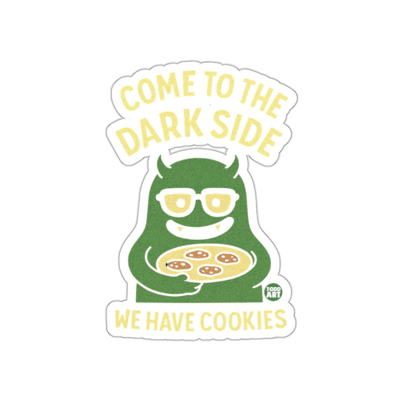 Load image into Gallery viewer, Funny Monster with Cookies Come to The Dark Side Sticker
