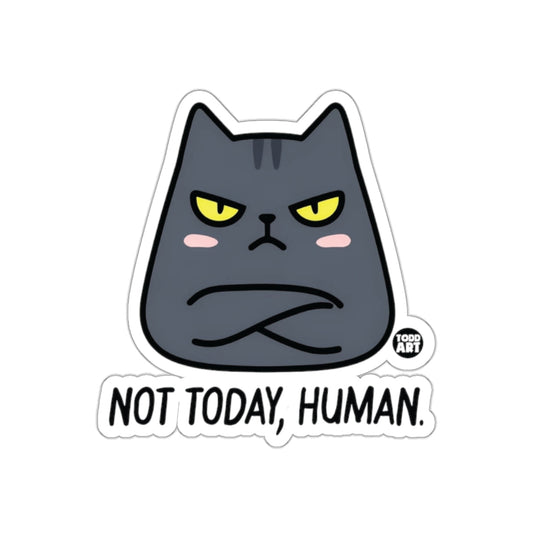 NOT TODAY HUMAN Grumpy Cat Sticker Fun Decal Art