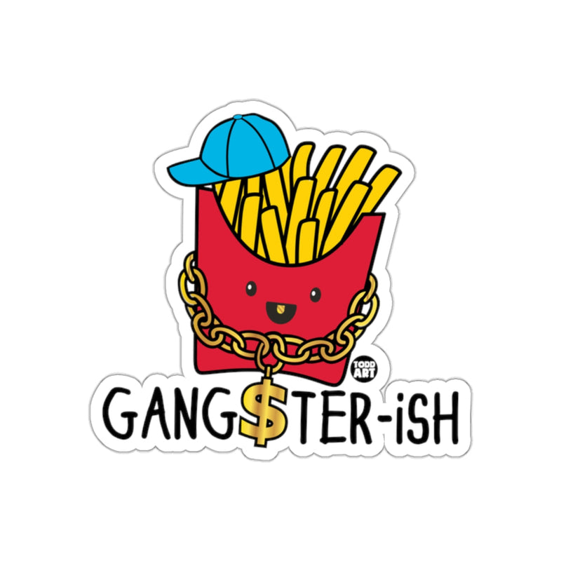 Load image into Gallery viewer, Gangster-ish Fries with Cap and Dollar Chain Sticker
