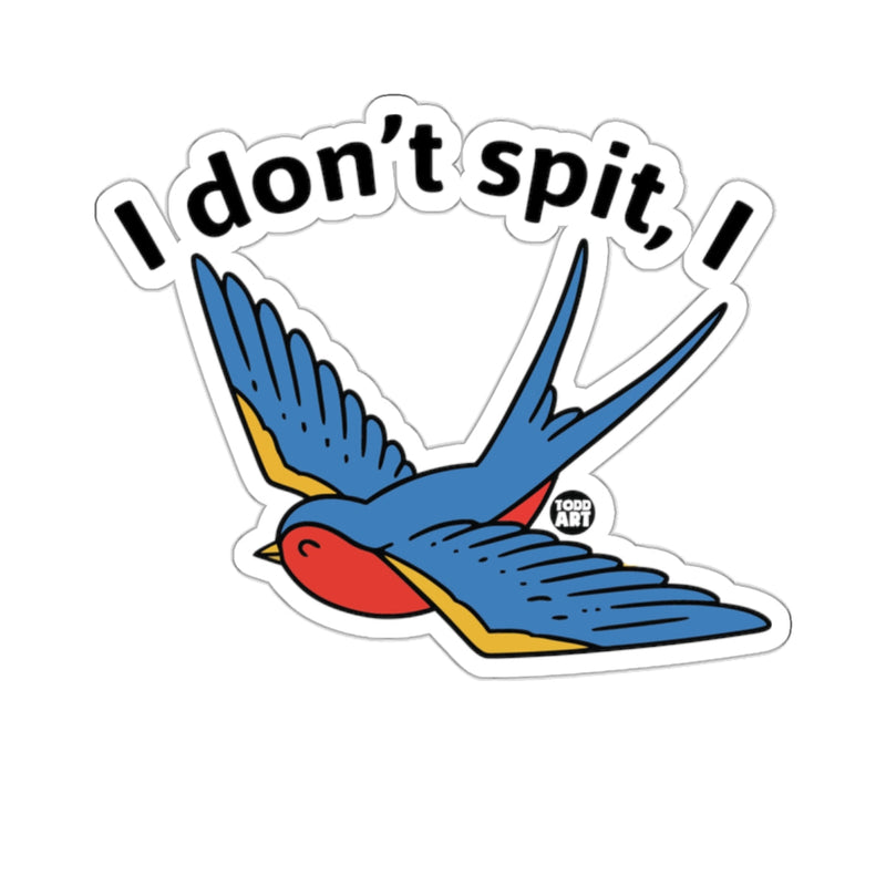 Load image into Gallery viewer, I don't spit I blue red bird flying art 
