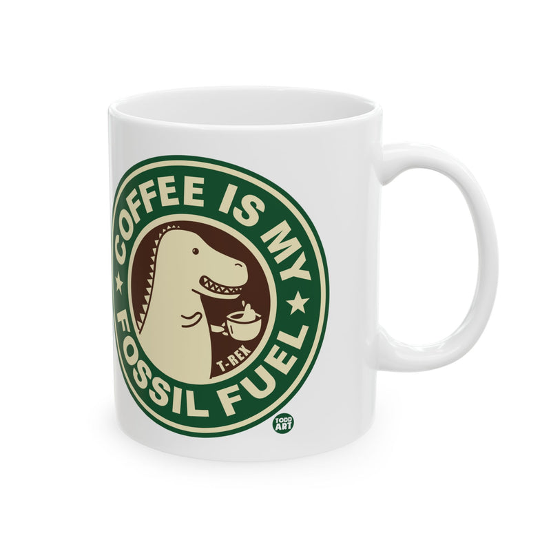 Load image into Gallery viewer, Coffee Fossil Fuel Dino Mug, Funny Mugs for Him, Sarcastic Mens Mug, Funny Coffee Mug Men
