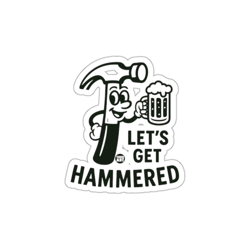 Load image into Gallery viewer, Let's Get Hammered Funny Sticker For Laptops And Phones
