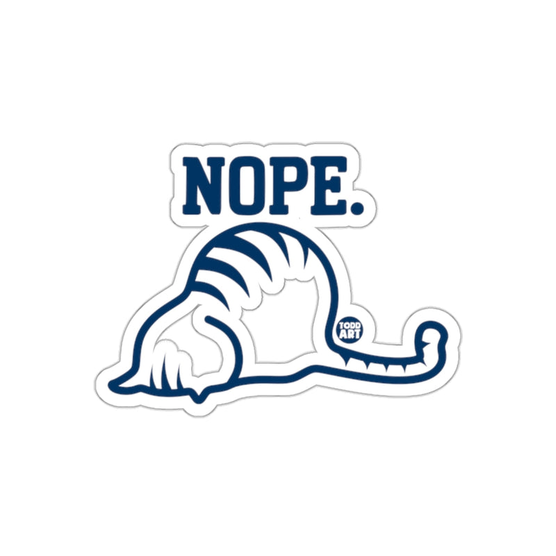 Load image into Gallery viewer, Funny Nope Cat Sticker with Bold Design
