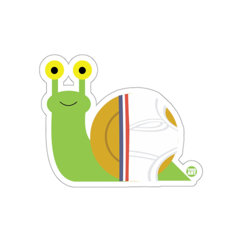 Load image into Gallery viewer, Cute Green Snail with Yellow Eyes Sticker

