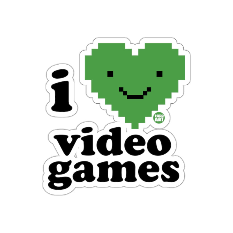 Load image into Gallery viewer, I Love Video Games Heart Sticker Fun Gaming Decal
