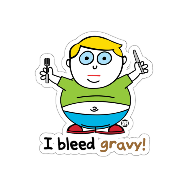 Load image into Gallery viewer, I Bleed Gravy Funny Cartoon Character Sticker
