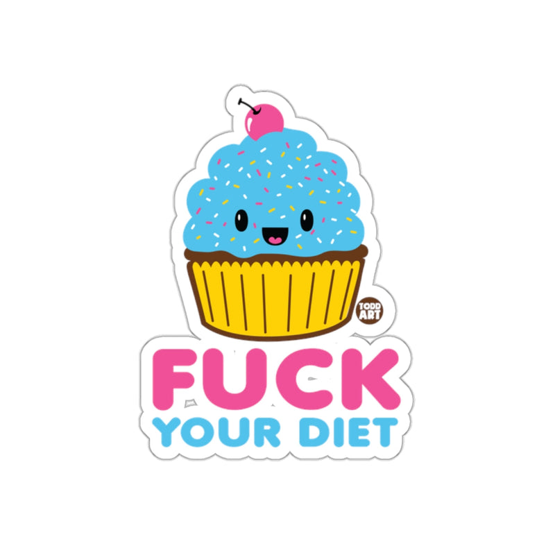 Load image into Gallery viewer, Funny Cupcake Design Sticker for Diet Humor
