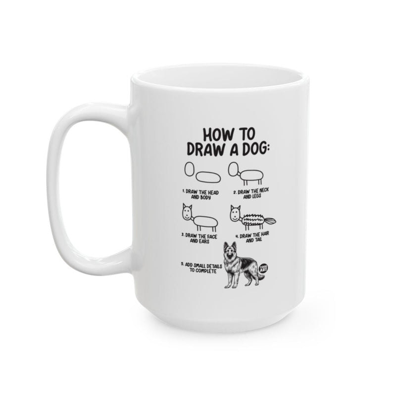 Load image into Gallery viewer, How to Draw a Dog Instructional Guide Mug
