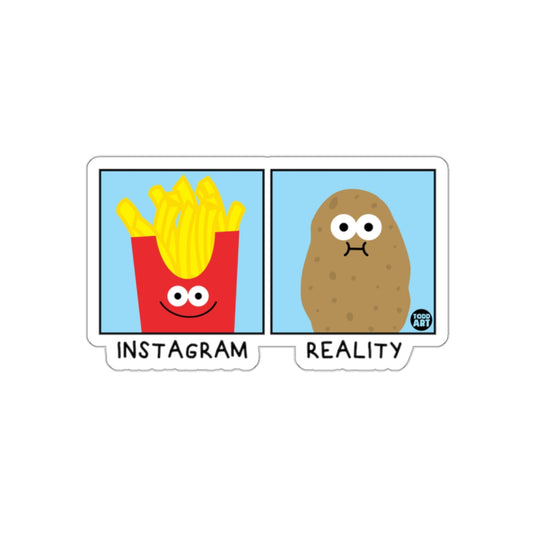 Instagram vs Reality Funny Sticker for Food Lovers