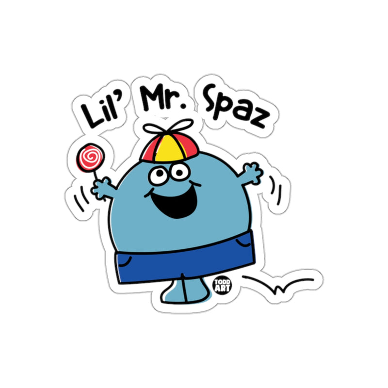 Load image into Gallery viewer, Lil' Mr. Spaz cartoon character sticker fun decal
