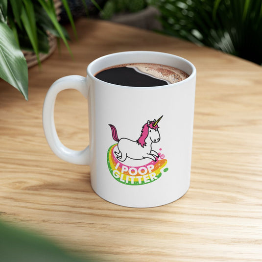 Unicorn Poop Glitter Coffee Mug for Fun Beverage Time
