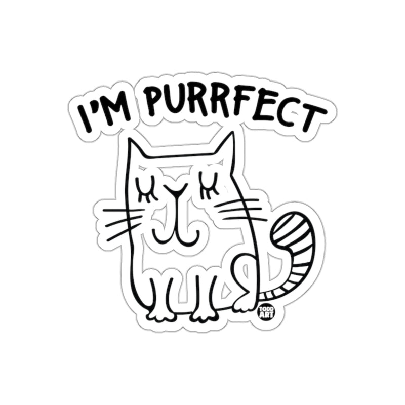 Load image into Gallery viewer, I'm Purrfect Cat Illustration Sticker Fun Item

