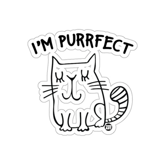 I'm Purrfect Cat Illustration Sticker Fun Item