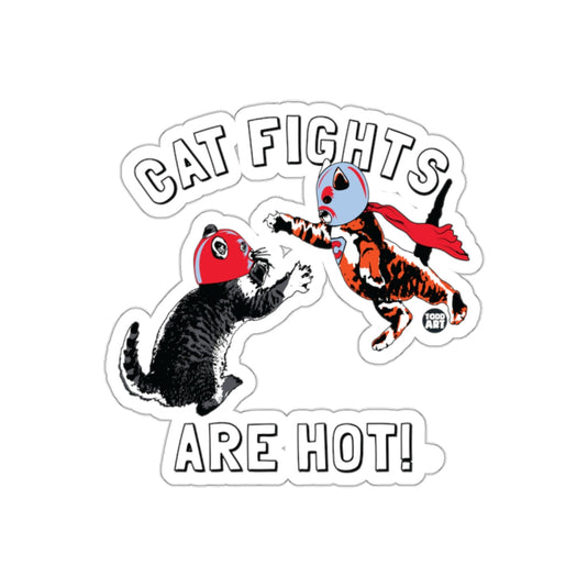 Cat Fights Are Hot Cats Wrestling in Masks sticker