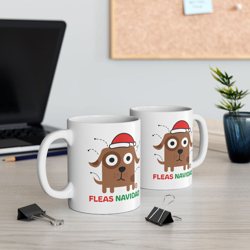 Load image into Gallery viewer, Fleas Navidog Christmas Cartoon Mug 11oz Coffee Tea Cup
