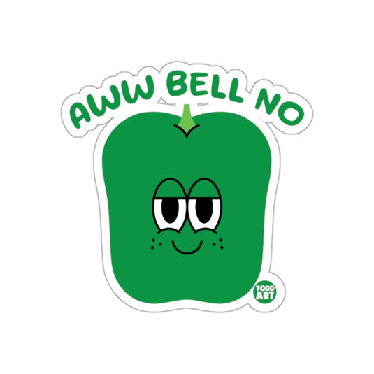 Aww Bell No Green Pepper with Eyes Todd Art sticker