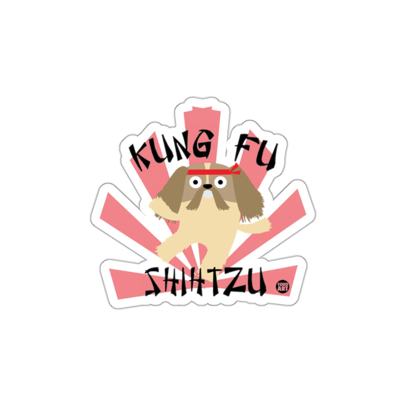 Load image into Gallery viewer, Kung Fu Shih Tzu Cute Dog Sticker Fun Design
