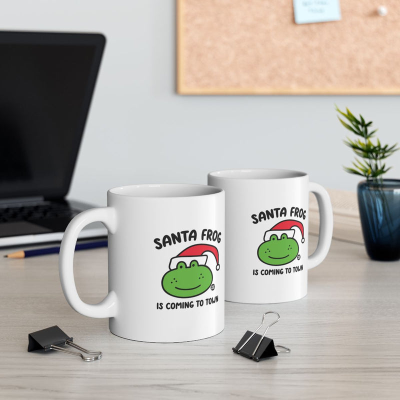 Load image into Gallery viewer, Santa Frog Is Coming To Town Design Mug
