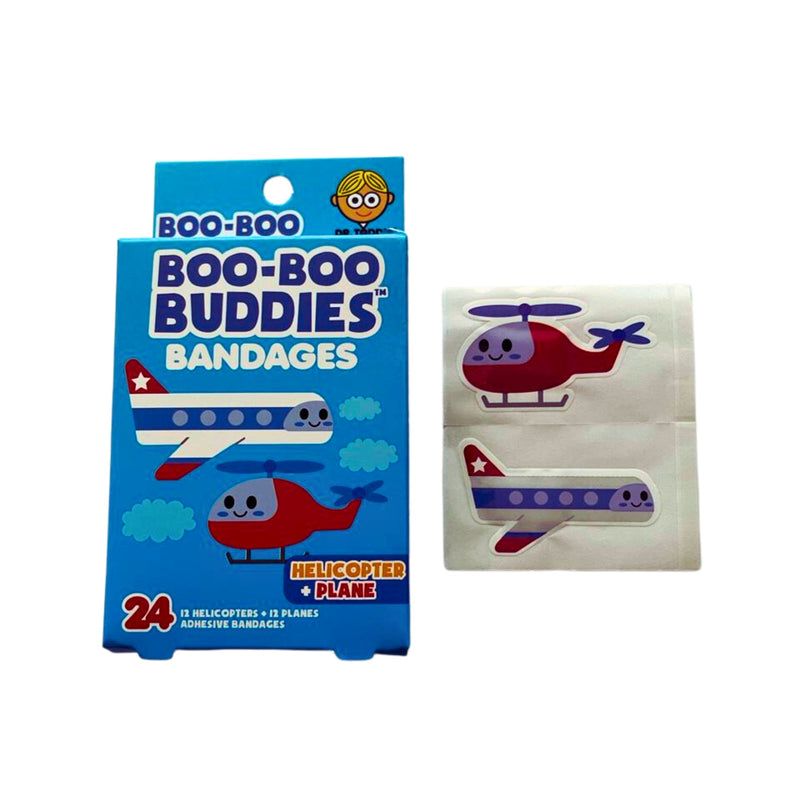 Load image into Gallery viewer, Boo-Boo Buddies Helicopter and Plane Bandages
