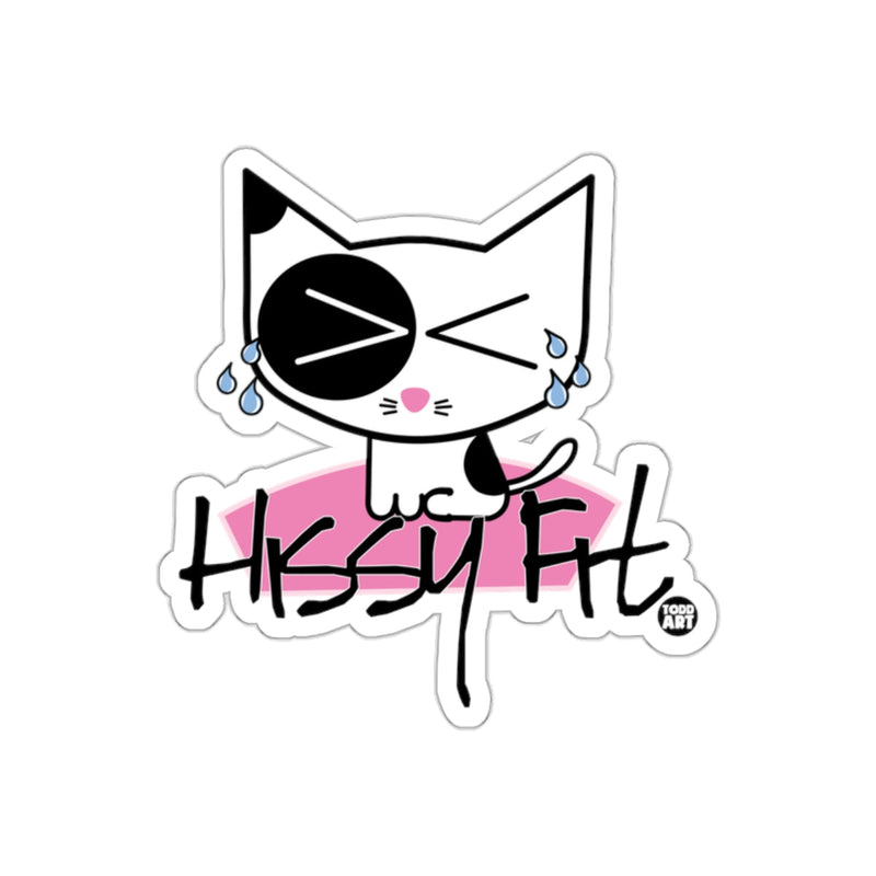 Load image into Gallery viewer, Hissy Fit Crying Cartoon Cat Sticker for Fun and Humor
