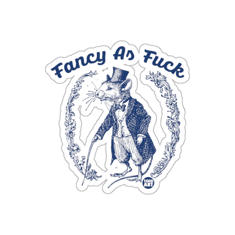 Load image into Gallery viewer, Fancy As Fuck Mouse Sticker in Vintage Style
