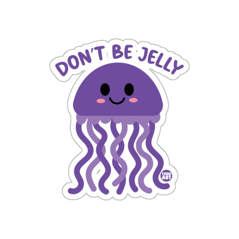 Load image into Gallery viewer, Don't Be Jelly Cute Purple Jellyfish Sticker
