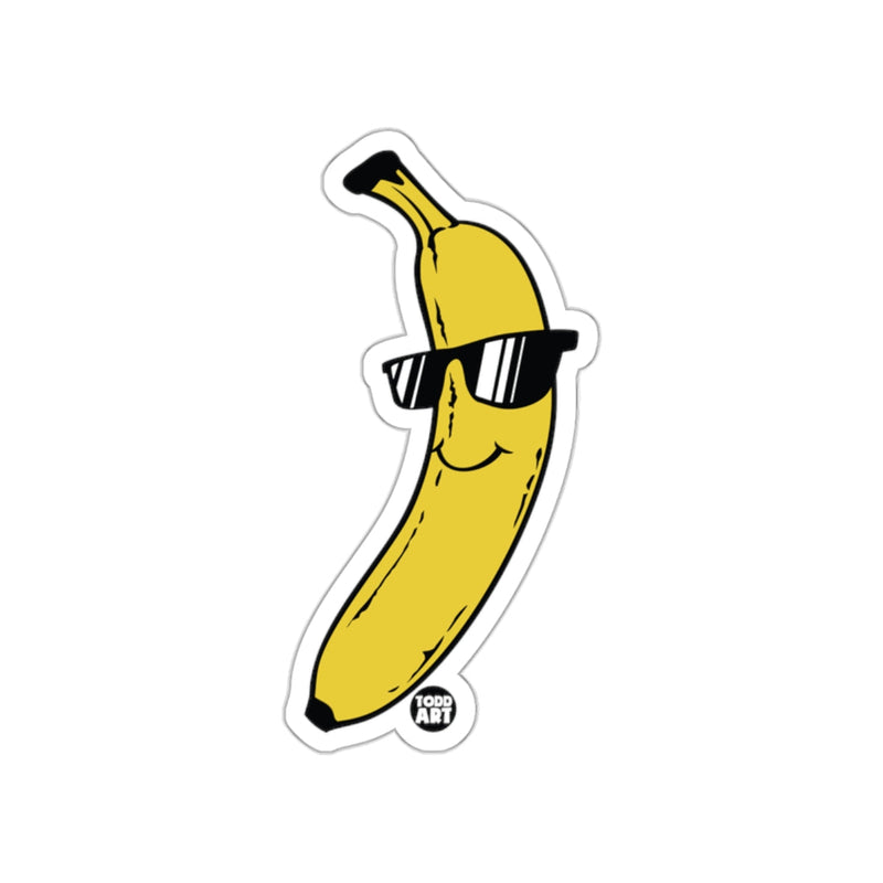 Load image into Gallery viewer, Cool Banana with Sunglasses Funny Sticker Design
